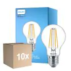 Flerpack 10x Philips Corepro LED Lampa E27 Päron Klar 8.5W 1055lm - 827 Extra Varm Vit | Ersättare 75W